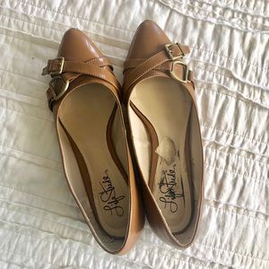 LifeStride Brown Buckle Flats